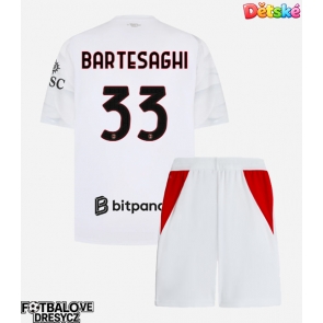 AC Milan Davide Bartesaghi #33 Dětské Venkovní dres komplet 2026-27 Krátký Rukáv (+ trenýrky)